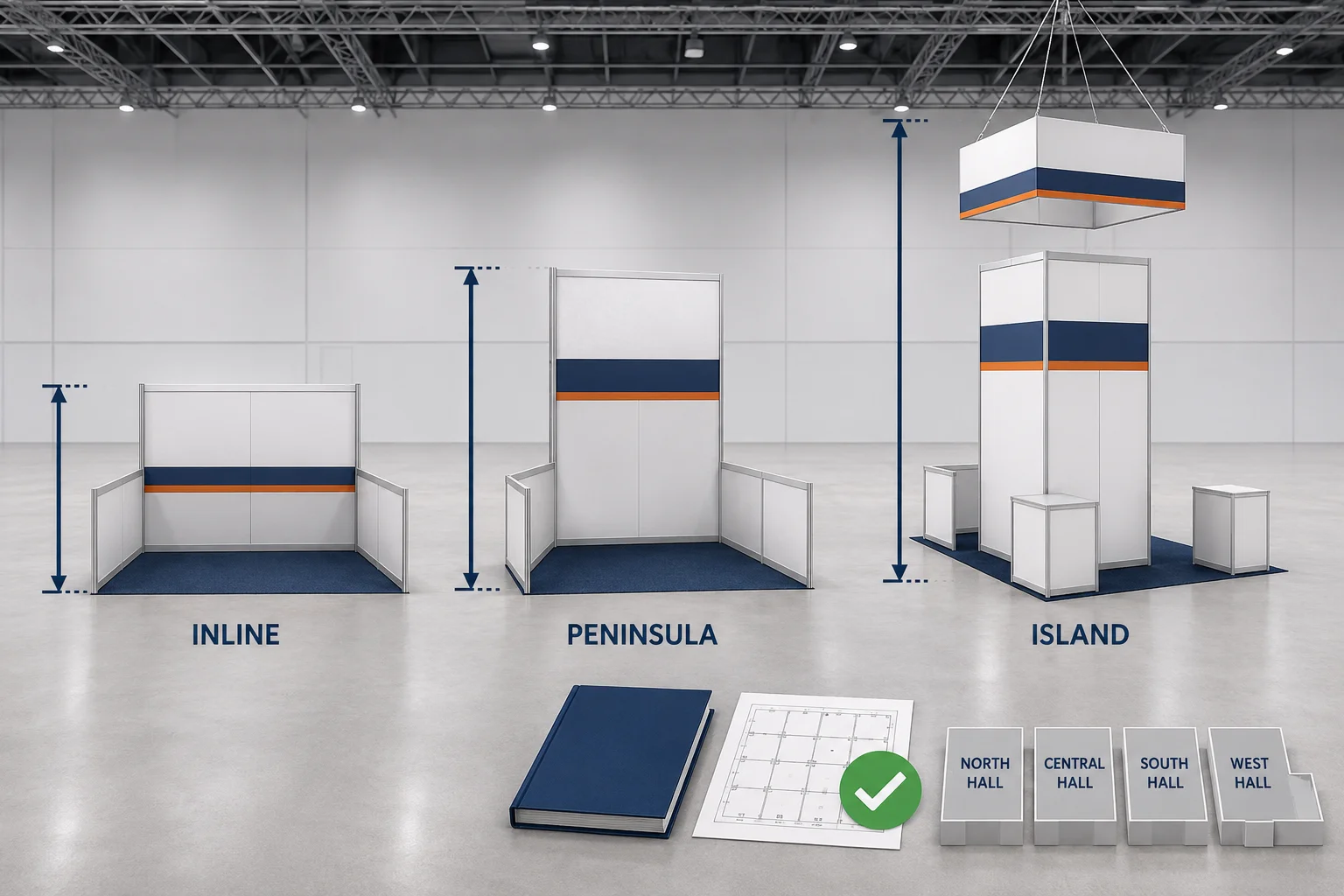 LVCC booth height rules by booth type overview